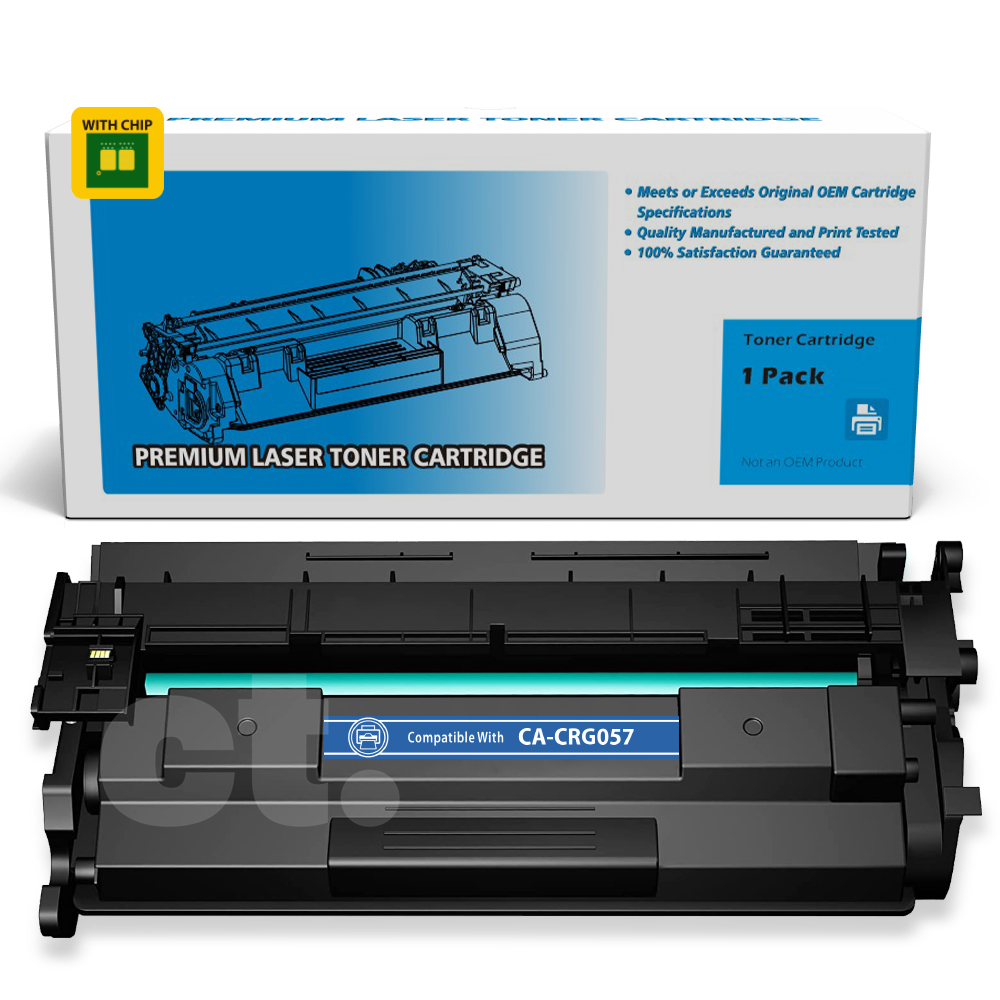 Image for product -with-chip-canon-crg057-crg-057-compatible-black-standard-yield-toner-cartridge---1-pack-3100-pages