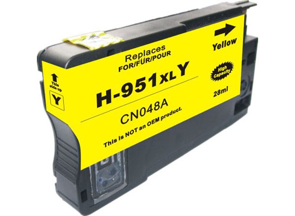 HP HP-951XLY High Capacity Yellow New Compatible Color Inkjet Cartridge